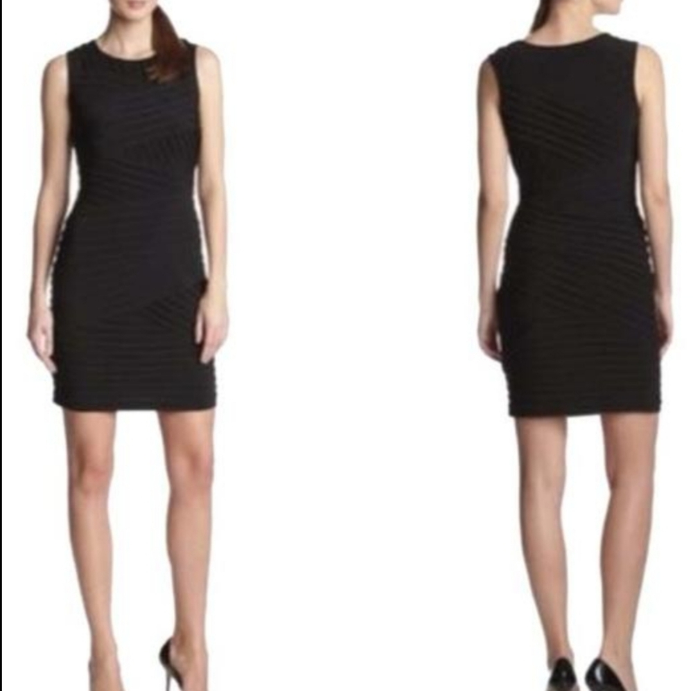 Calvin klein black bodycon slimming bandage dress